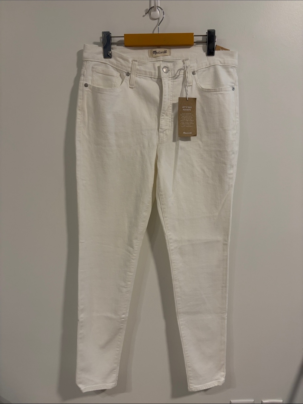 NWT Madewell HighRise White Skinny Jeans